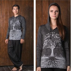 Sure Design hooded long sleeve all cotton top XL